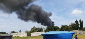 Bekas Pabrik PT AAF di Aceh Utara Terbakar