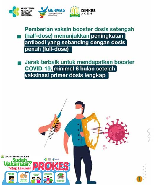 Informasi Pemberian vaksin booster – Dinkes Aceh