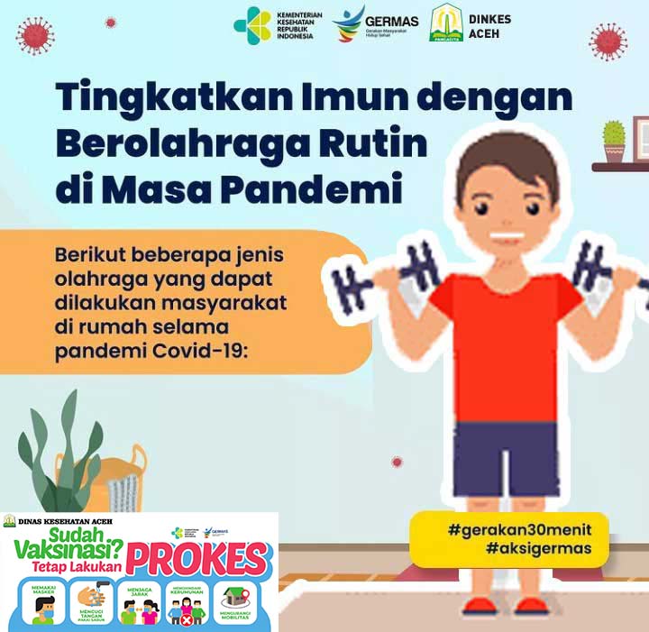 Tingkatkan imun dengan berolahraga – Dinkes Aceh