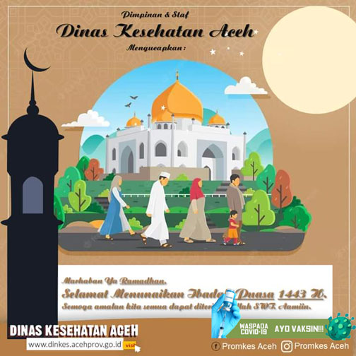 Ucapan Selamat menyambut bulan Ramadhan – Dinkes Aceh