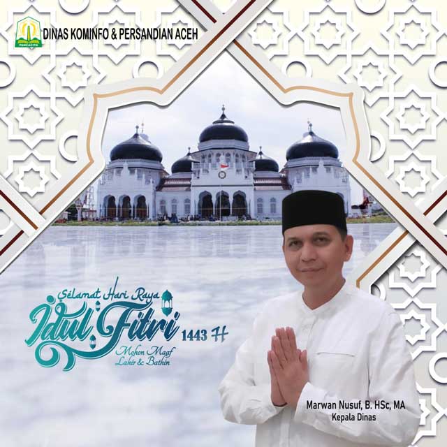 Ucapan Idul Fitri 1443 H – Diskominfo Aceh