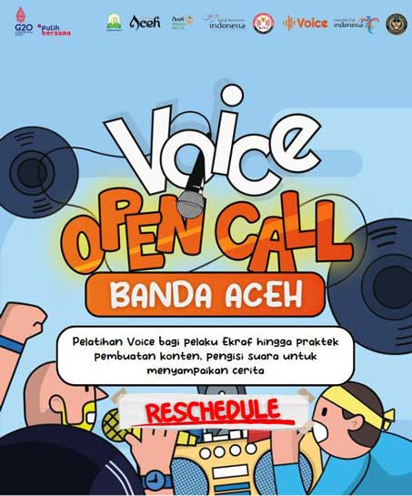 Voice open call Banda Aceh – Disbudpar Aceh